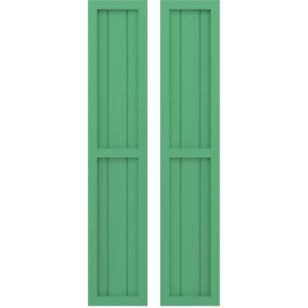 Ekena Millwork Americraft 3-Board Exterior Wood 2 Equal Panel Framed Board-n-Batten Shutters, ARW101BF311X72LPH, PR ARW101BF311X72LPH - main